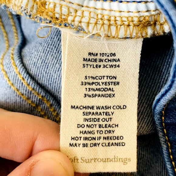 Soft Surroundings Womens High Rise Jeans Slim Leg Stretch Petite Size 14P - Picture 10 of 13